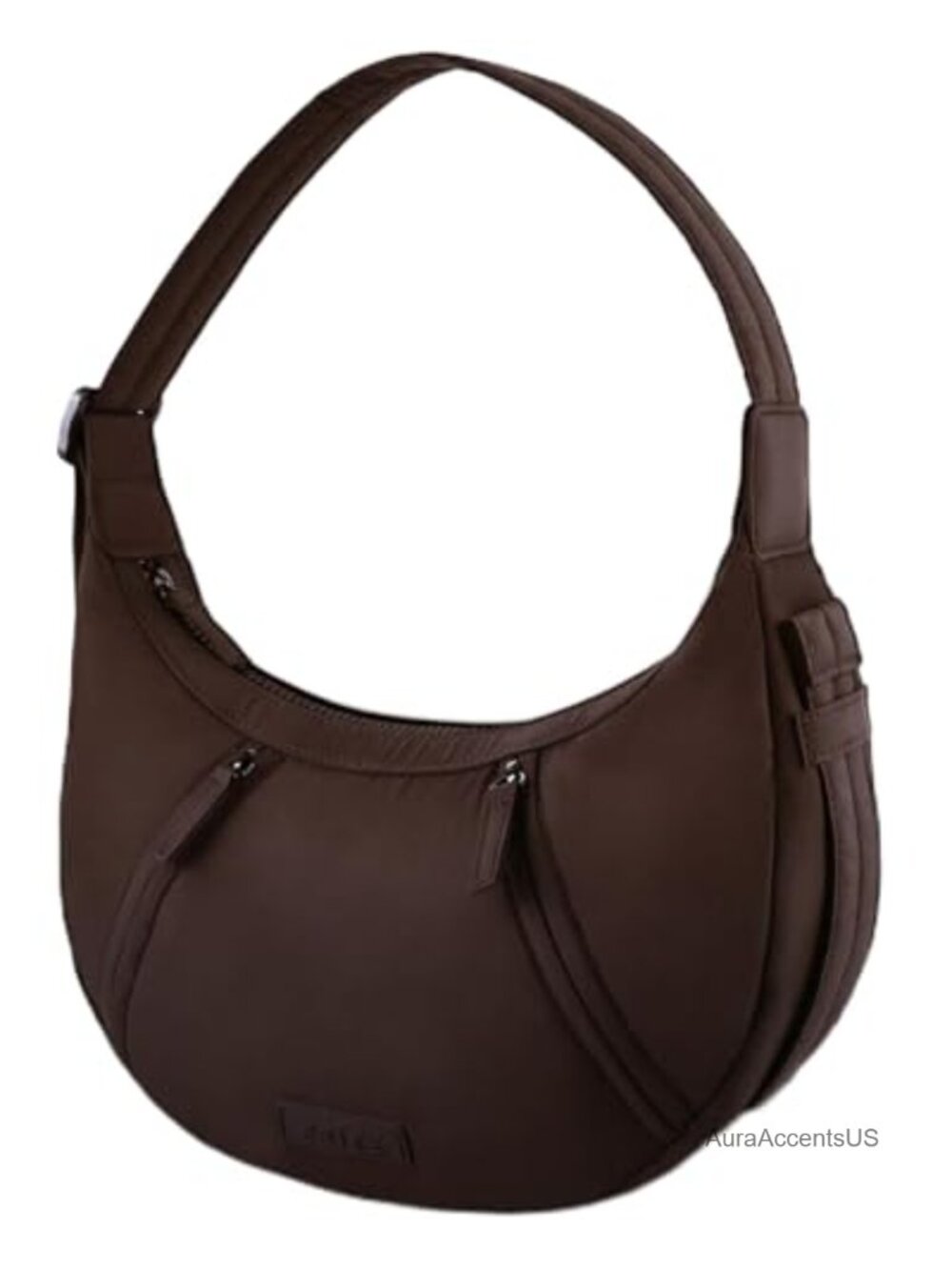 Lightweight Nylon Crescent Crossbody Bag with Adjustable Strap, Water-Repellent